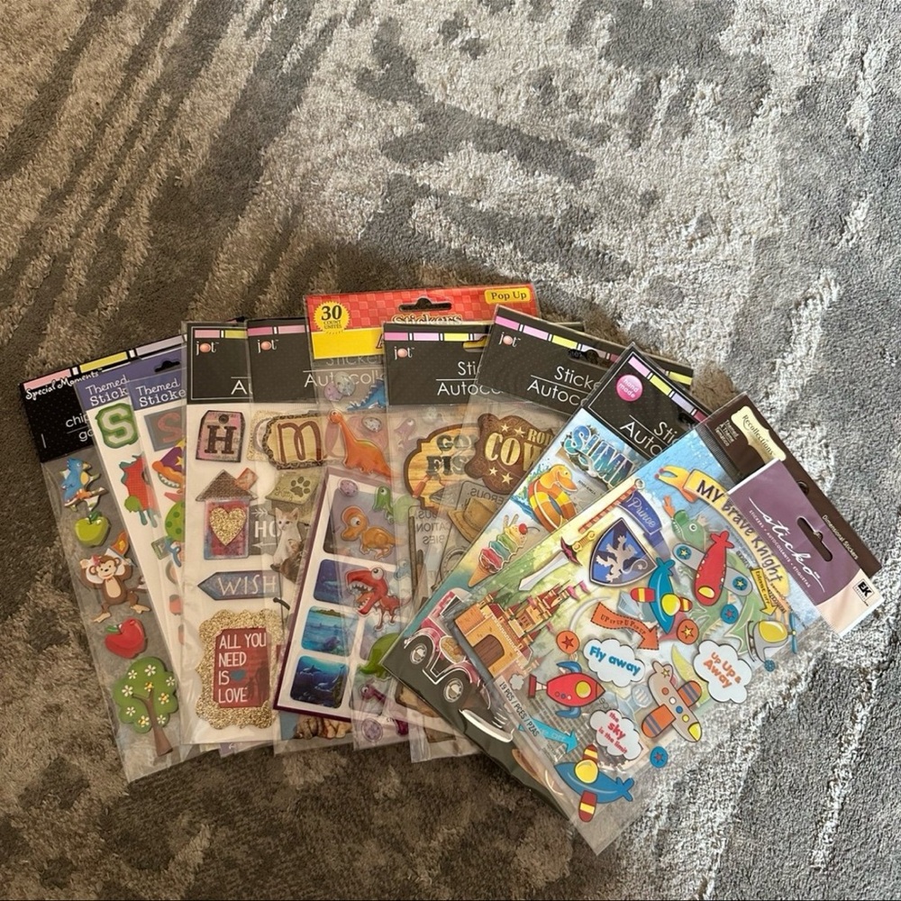 15 Scrapbook Stickers Sheets